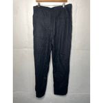 Abercrombie & Fitch NEW Black Linen-Blend Ultra Wide-Leg Pant Size 33 / 16 Photo 4