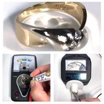 14KT .28 CARAT DIAMOND SOLID YELLOW & CHAMPAGNE GOLD BYPASS RING Photo 8