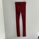 The Range Ribbed Slit Hem Leggings Women's Burgundy Fitted Casual Small lounge Photo 4