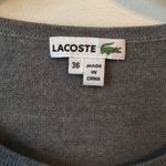 Lacoste  WoolMark Blend Bow Detail Gray Sweater Sz 36 or S Photo 5