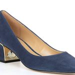 Michael Kors NEW  Lana Pump Navy Blue Suede Heels Photo 0