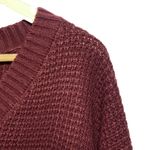 Aeropostale NWT Women’s Sz S Tawny Port Crop Top Waffle Knit V Neck Sweater Photo 5
