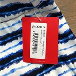 Spanx Sunshine 6" Painted Stripe High Rise Summer Swim Shorts Blue White Size 1X Photo 8