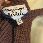 Madison & Berkeley Mauve Cold Shoulder Sweater w/ Peekaboo Lace Photo 2