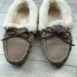 J.Crew Tan & Cream Moccasins Size 9 Photo 1
