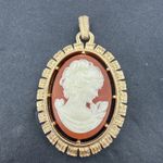 Cameo Old Vintage Costume  Pendant Necklace Charm No Chain Photo 0