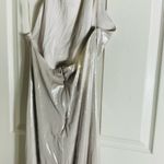 ZARA  NWT MAXI FOIL HALTER DRESS
SIZE LARGE Photo 7