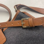 Talbots ‎ Women’s Crossbody Size 11.5X10.5 Gray & Brown Photo 5