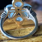 Genuine Aquamarine Sterling Silver Ring Size 8 Photo 4