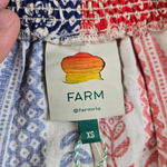 Farm Rio Mixed Pineapple Garden Mini Dress Red Blue Patchwork Floral Size XS Photo 9