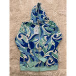 Hill House Home Allie Zip Up Hoodie Ocean Kaleidoscope XS Blue Photo 4