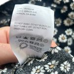 Reformation Phoebe midi black skirt white daisies size 0 with slit Photo 7