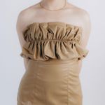 Leather Holiday Dress Pink Photo 2