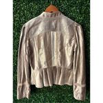Free People Ballet Racer Ruffle Velvet Jacket Size XS Crop Fitted Button NEW Vel Photo 4
