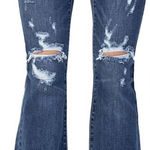 Judy Blue  Los Angeles Distressed Trouser Flare Jeans in Blue.      Size-15 Photo 0