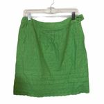 Bandolino  100% cotton green eyelet size 6 skirt. Photo 0