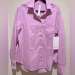 Lululemon NEW  Vita Pink Relaxed Fit Button Down Shirt, Cotton Blend Poplin SizeM Photo 4