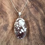 Wild Horse Turquoise 925 Silver Plated Necklace Native American Jewelry Brown Photo 0