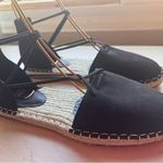 Eileen Fisher black Lace Leather Espadrille size 7.5 Photo 0