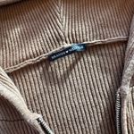 Brandy Melville  Brown Ribbed Zip-Up Hoodie Photo 1
