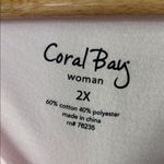 Coral Bay  Size 2X Light Pink Women's Top with embroidered Photo 3