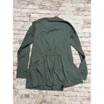 LOGO By Lori Goldstein LOGO XS  by Lori Goldstein Army Green Mixed Material Athletic Full Zip Jacket Photo 3