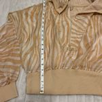 Free People Movement Tan Zebra Print half zip windbreaker Photo 4