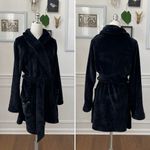 Victoria's Secret Victoria’s Secret Plush Black Monogram V Short Robe XS Photo 1