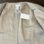 Chico's  Adrena Jacket Small NWT Beige Linen Blend Zip Up Utility Cottagecore Photo 7