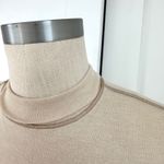 Madewell Semi sheer Mock Neck Tee Long Sleeve Top Beige Essential Basic Women Photo 10