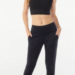 Sofia Vergara  Womens Cropped Joggers Size S 4-6 Black Nylon Spandex Pockets New Photo 3