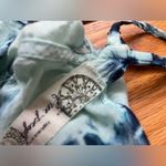 Free People  Beaded Ruffle Tie Dye Racerback Shirt Photo 4