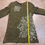 Tryst  Retro Y2K Coquette Olive Green MallGoth Printed Shirt Size XL Photo 3