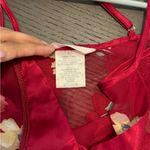 secret treasures  maroon sheer floral midi dress Photo 4