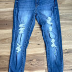 KanCan Distressed‎ Lightwash Junior Skinny Ankle Jeans Size 7/27 Blue Photo 0
