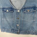 Vintage 90s 1990s Andrew’s Blues light wash 100% cotton denim vest Size M Photo 4