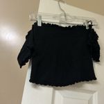 Fiore Black Stretchy Off The Shoulder Top Photo 4