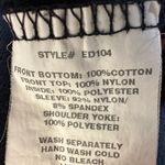 Edista Floral Lace Mixed Fabric Velvet Burnout Long Sleeve Graphic Blouse Large Black Photo 1