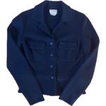 Talbots Collection Merino Wool Jacket Unisex Black Elegant Pockets Italy Made Photo 0