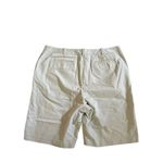 Lands' End Woman's Khaki Chino Shorts Beige Size 16 Casual Summer Tan Photo 1