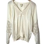 Denim & Supply Ralph Lauren Great preloved Women's Boho Cream Coquette Blouse Size L Photo 0
