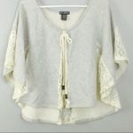 Miss Chievous Gorgeous Gray Ivory Lace Flowy Blouse! Photo 2