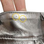 Gap Metallic Silver Cheeky Straight High Rise Pants Photo 3