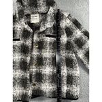 Dylan  Sherpa‎ Jacket Women Large Plaid Faux Fur Button Up Cozy Soft Plush Photo 3