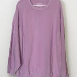 Aerie  Oversized Cozy Sweatshirt Womens Large Purple Ribbed Warm Lounge Pullover Photo 0