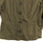 J.Jill ‎ green army utility button down jacket. Cotton stretch women’s size 12 Photo 1