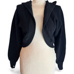 Aerie Offline By  Black Knit Cropped Cardigan Hoodie Photo 0
