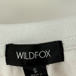 Wildfox Palm Springs Jamie Tee SZ Small NWT T-Shirt White Embroidered Spritzing Photo 5