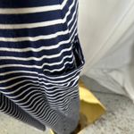 Toad&Co Eco Organic Cotton Blend Striped Midi Dress Navy White Small Nautical Blue Photo 1