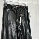 Dollhouse NWT Vegan Leather Amber High Rise Flare Leg Pants Size 5/6 Photo 2